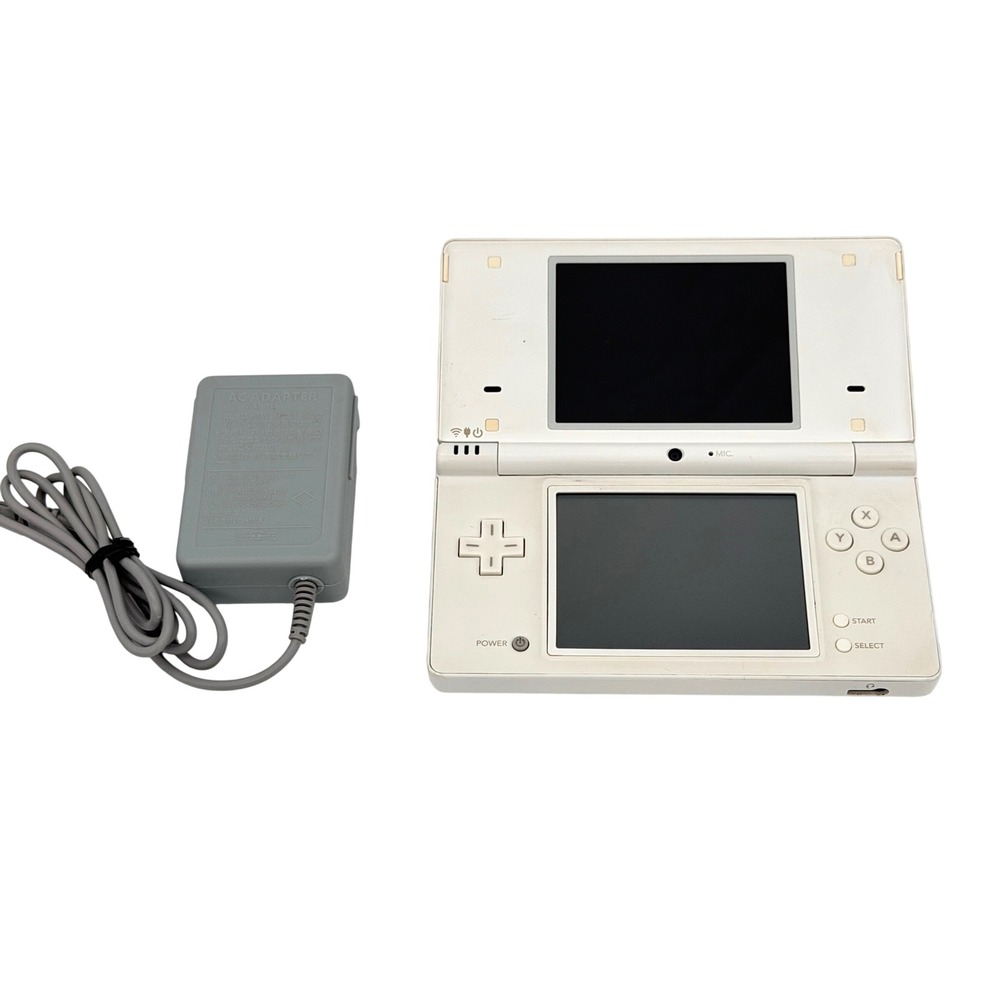 Nintendo DSi Handheld Console White TWL-001 with AC Adapter Charger Tested